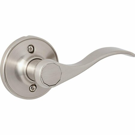 STEEL PRO Brushed Nickel Right-Hand Wave Dummy Door Lever 838-GZR-DC-RH